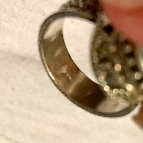 925 Sterling Silver Dominican Larimar Ring - Picture 5 of 5